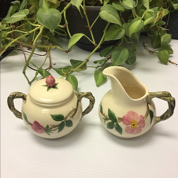 Vngte Franciscan Desert Rose sugar bowl & creamer - Picture 3 of 13